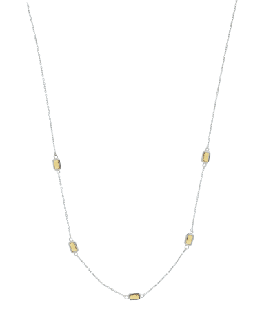 9CT W/G CITRINE NKLT 45cm